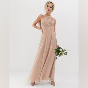 ASOS Bridesmaid Cross Front Soft Drape Maxi Dress
